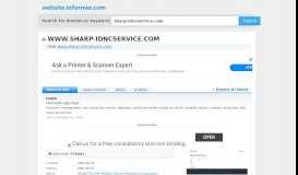 
							         sharp-idncservice.com at Website Informer. Login. Visit Sharp ...								  
							    