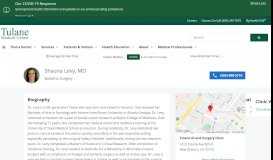 
							         Shauna Levy MD - Find a Doctor - Tulane Medical Center								  
							    