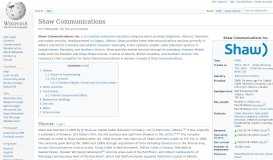 
							         Shaw Communications - Wikipedia								  
							    