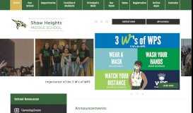 
							         Shaw Heights Middle School / Homepage - Westminster Public Schools								  
							    