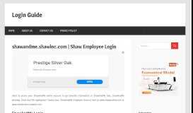 
							         ShawAndMe Login- Shaw Industries Employee Login								  
							    