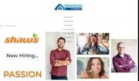 
							         Shaw's Careers - Albertsons Companies								  
							    