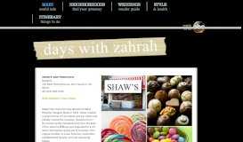
							         Shaw's San Francisco - Days with Zahrah Show								  
							    