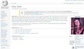 
							         Shay Astar - Wikipedia								  
							    