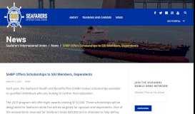 
							         SHBP Offers Scholarships to SIU Members, Dependents - Seafarers ...								  
							    