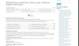 
							         Sheffield Financial Bill Pay, Online Login, Customer Support ...								  
							    