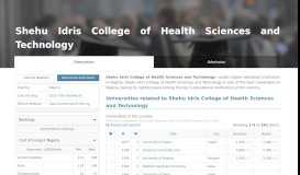 
							         Shehu Idris College of Health Sciences and Technology (Kaduna ...								  
							    