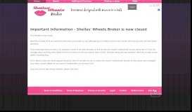 
							         Sheilas' Wheels broker: Home Page								  
							    
