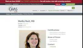 
							         Shelby Rush, MD | CHAS Health								  
							    