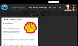 
							         Shell Contractor Portal - POST Training								  
							    