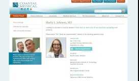
							         Shelly L. Johnson, MD | Wakefield Medical | Rhode Island | Coastal ...								  
							    