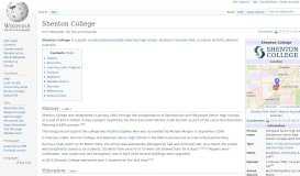 
							         Shenton College - Wikipedia								  
							    