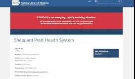 
							         Sheppard Pratt Health System | NNLM								  
							    
