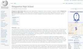
							         Shepparton High School - Wikipedia								  
							    