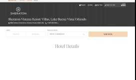 
							         Sheraton Vistana Resort Villas, Lake Buena Vista/Orlando								  
							    