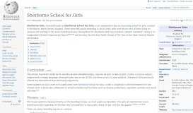 
							         Sherborne School for Girls - Wikipedia								  
							    