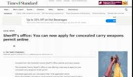 
							         Sheriff's office: You can now apply for concealed carry weapons permit ...								  
							    