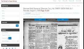 
							         Sherman Daily Democrat (Sherman, Tex.) - The Portal to Texas History								  
							    