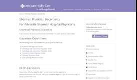 
							         Sherman Physician Documents - Advocate Doctors								  
							    