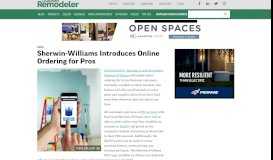 
							         Sherwin-Williams Introduces Online Ordering for Pros | Remodeling ...								  
							    