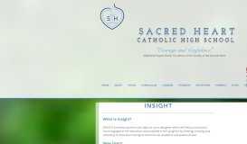 
							         shhs | INSIGHT - Sacred Heart Catholic High School								  
							    