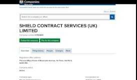 
							         SHIELD CONTRACT SERVICES (UK) LIMITED - Overview (free ...								  
							    