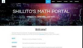 
							         Shillito's Math Portal - Home								  
							    