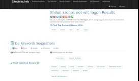 
							         Shiloh kronos net wfc logon Results For Websites Listing								  
							    