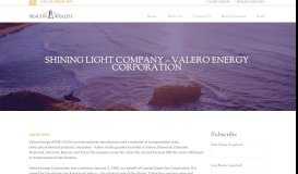 
							         Shining Light Company - Valero Energy Corporation | Beacon Wealth								  
							    