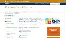 
							         SHIP Benefits | University Health Services								  
							    
