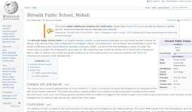 
							         Shivalik Public School, Mohali - Wikipedia								  
							    