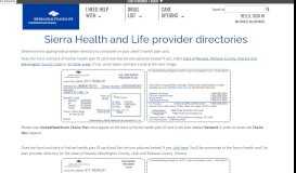 
							         SHL Provider Directories-A Broker / Agent-Sierra Health And Life								  
							    