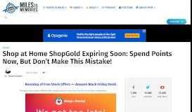 
							         Shop at Home ShopGold Expiring Soon: Spend Points Now, But Don't ...								  
							    