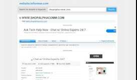 
							         shopalphacomm.com at Website Informer. Visit ...								  
							    