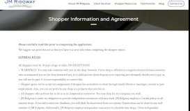 
							         Shopper Agreement | JM Ridgway								  
							    