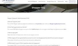 
							         Shopper FAQ | JM Ridgway								  
							    