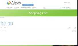 
							         Shopping Cart | Allegro Pediatrics								  
							    