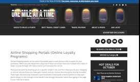 
							         Shopping & Dining Portals | One Mile at a Time								  
							    