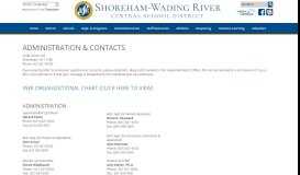 
							         Shoreham-Wading River Central School District District | Administration								  
							    