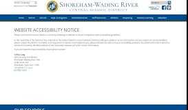 
							         Shoreham-Wading River Central School District District | Website ...								  
							    