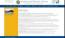 
							         Shoreham-Wading River Central School District Schools | Directions MA								  
							    