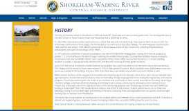 
							         Shoreham-Wading River Central School District Schools | History MA								  
							    