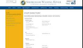 
							         Shoreham Wading River High School								  
							    