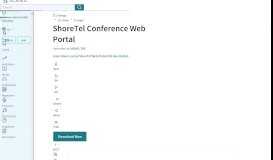 
							         ShoreTel Conference Web Portal | Web Browser | World Wide Web								  
							    