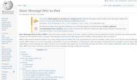 
							         Short Message Peer-to-Peer - Wikipedia								  
							    
