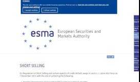 
							         Short Selling - ESMA - europa.eu								  
							    