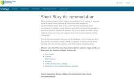 
							         Short Stay Accommodation - UniStays - Southern Cross University								  
							    