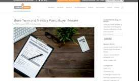 
							         Short-Term and Ministry Plans: Buyer Beware | Common Ground ...								  
							    