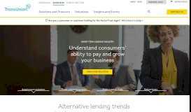 
							         Short-term lending | TransUnion								  
							    