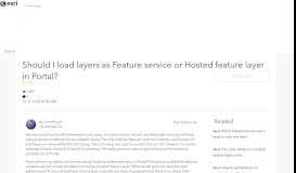 
							         Should I load layers as Feature service or Hosted feature layer in ...								  
							    